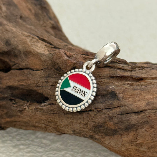 SUDAN Flag Exclusive Dangle Charm Pendant for Pandora Bracelet