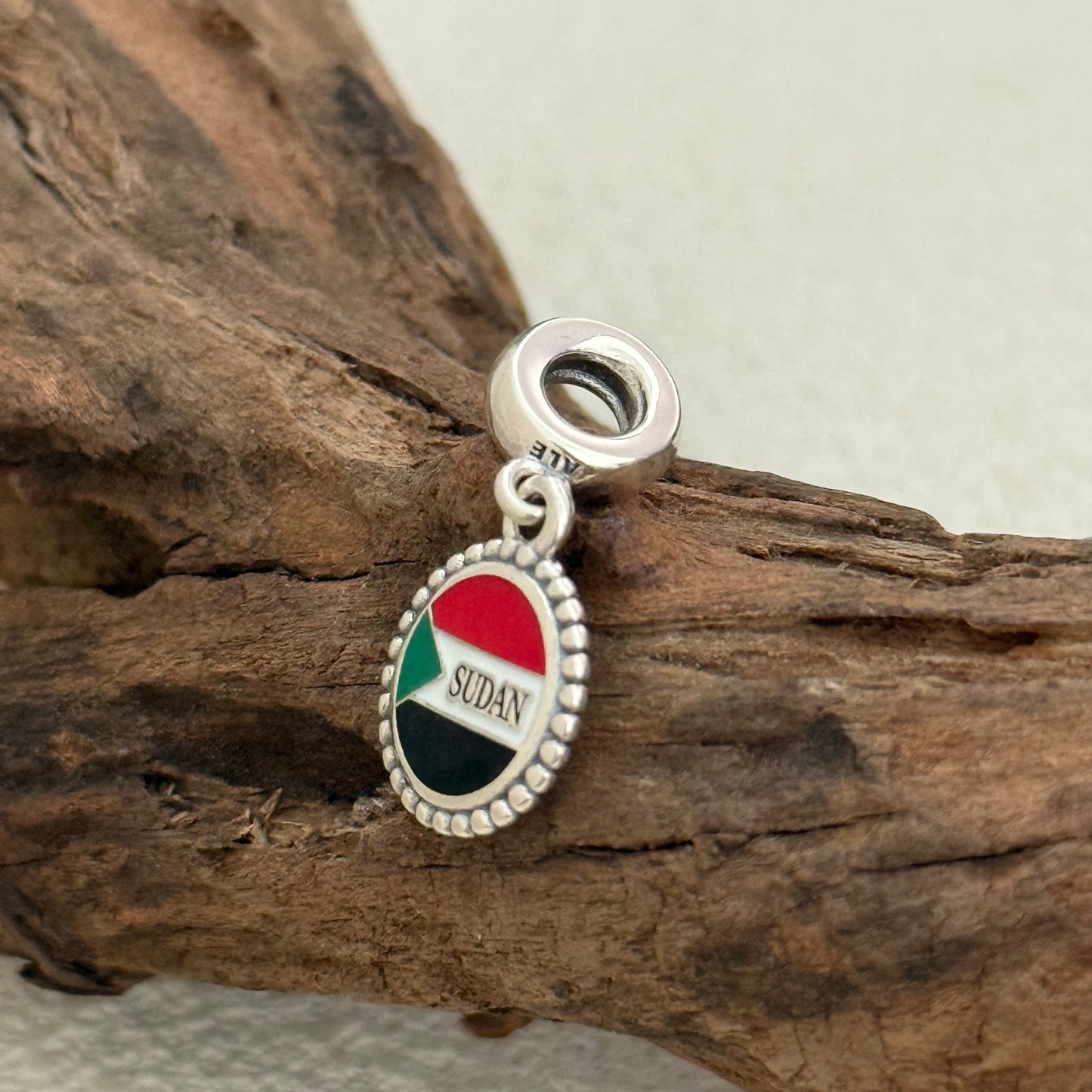 SUDAN Flag Exclusive Dangle Charm Pendant for Pandora Bracelet