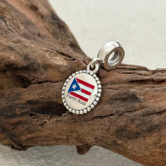 Puerto Rico Flag Exclusive Dangle Charm Pendant for Pandora Bracelet