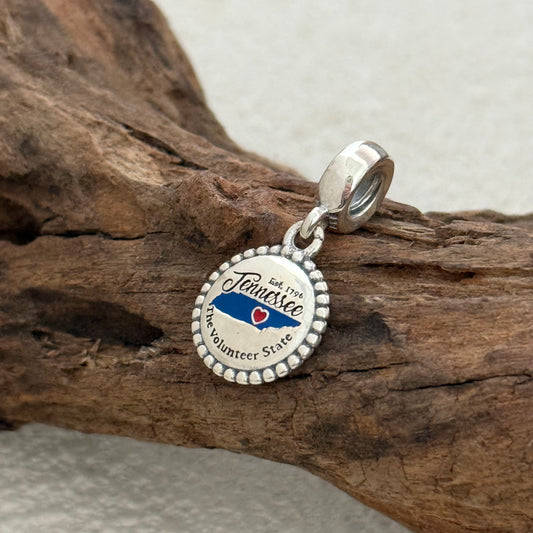 Tennessee The Volunteer State Exclusive Dangle Charm Pendant for Pandora Bracelet