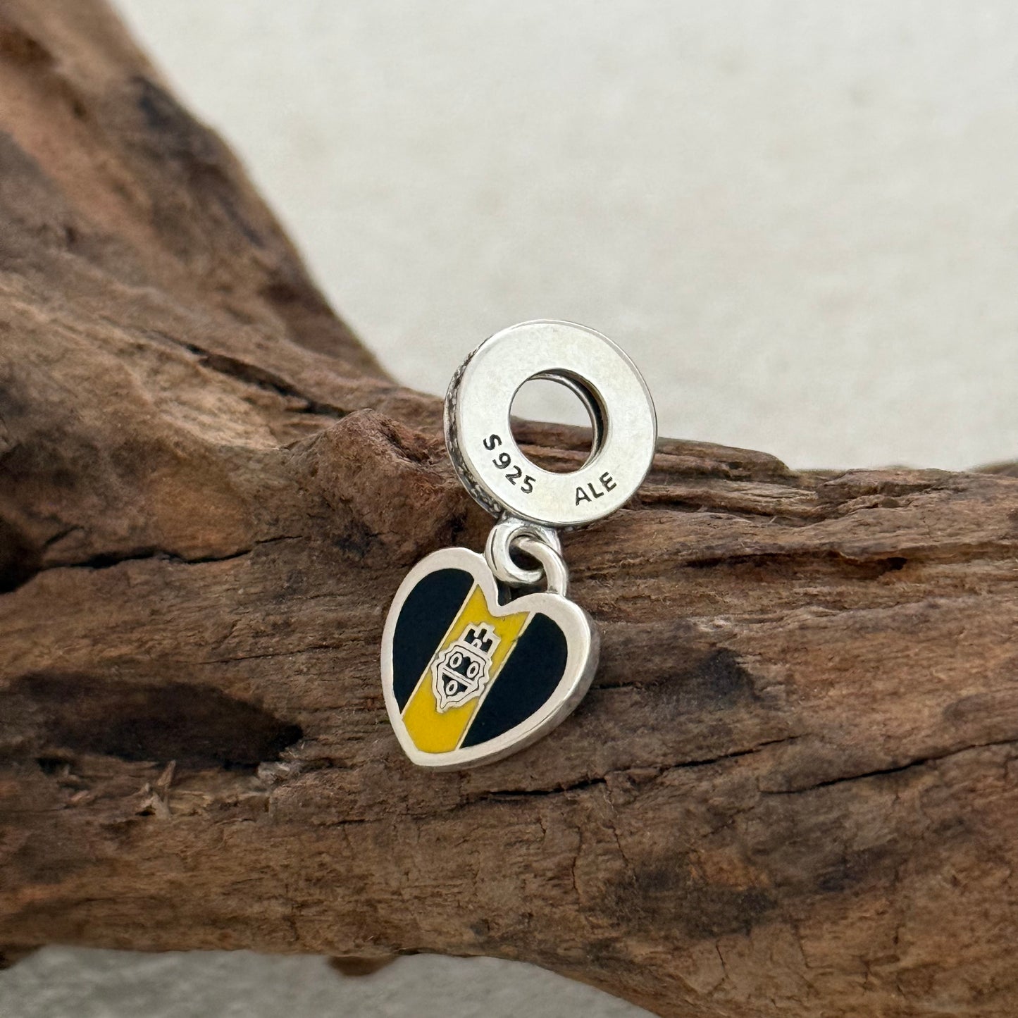 Flag of Pittsburgh Exclusive Heart Dangle Charm Pendant for Pandora Bracelet