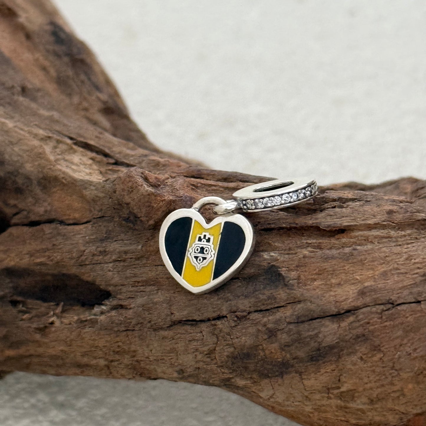 Flag of Pittsburgh Exclusive Heart Dangle Charm Pendant for Pandora Bracelet