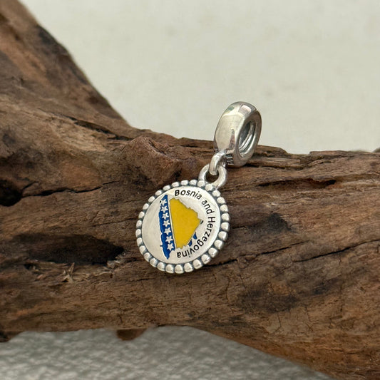 Bosnia and Herzegovina Exclusive Dangle Charm Pendant for Pandora Bracelet