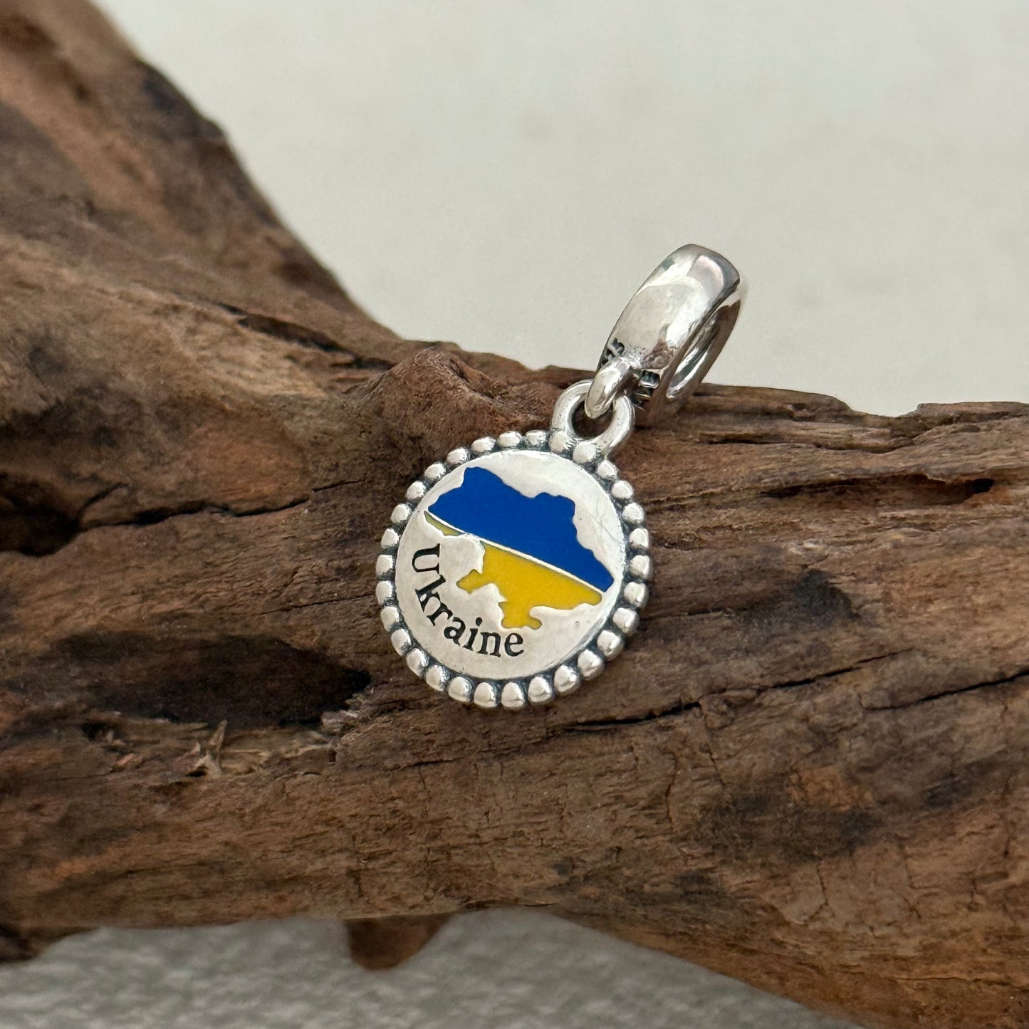 Ukraine Map Flag Exclusive Dangle Charm Pendant for Pandora Bracelet