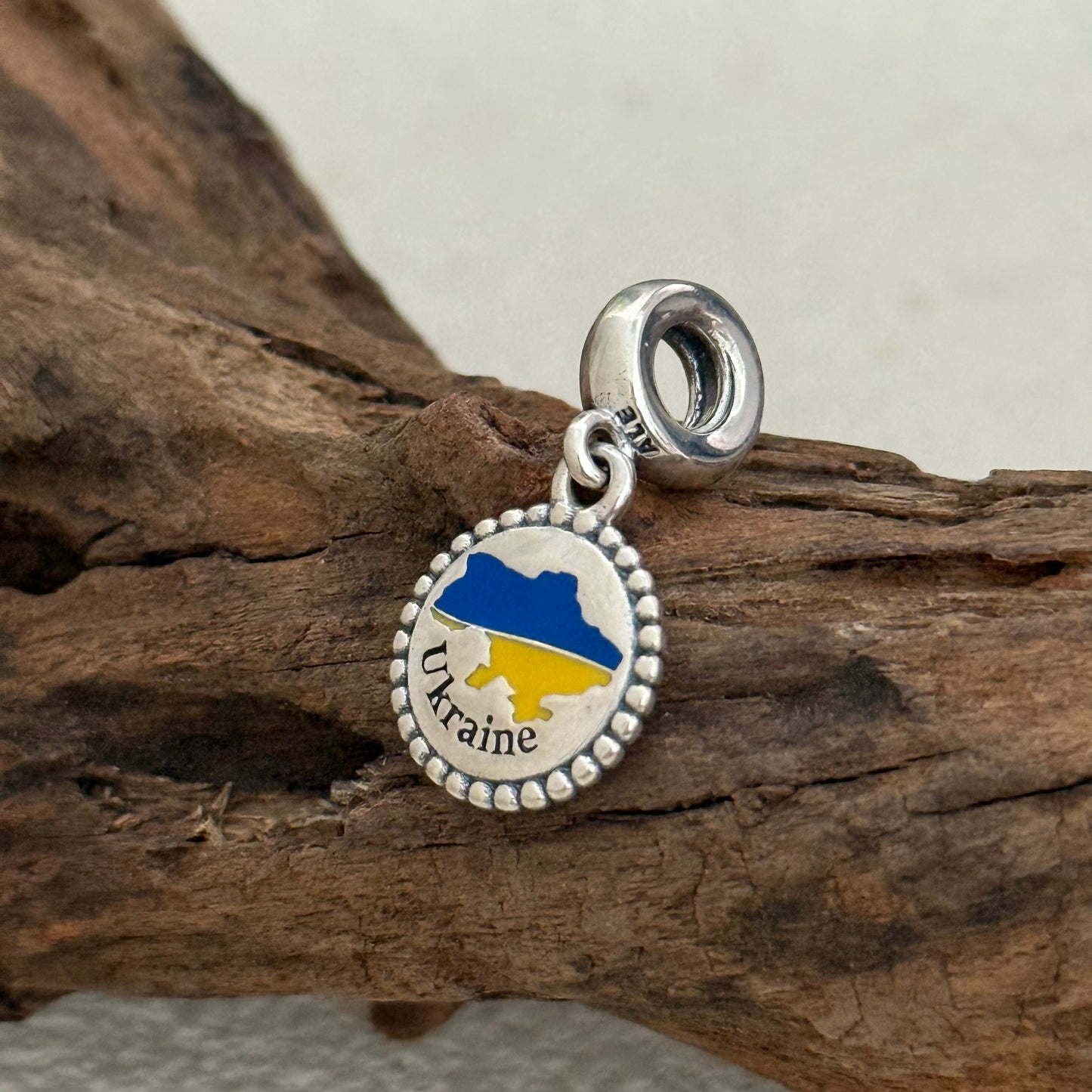 Ukraine Map Flag Exclusive Dangle Charm Pendant for Pandora Bracelet