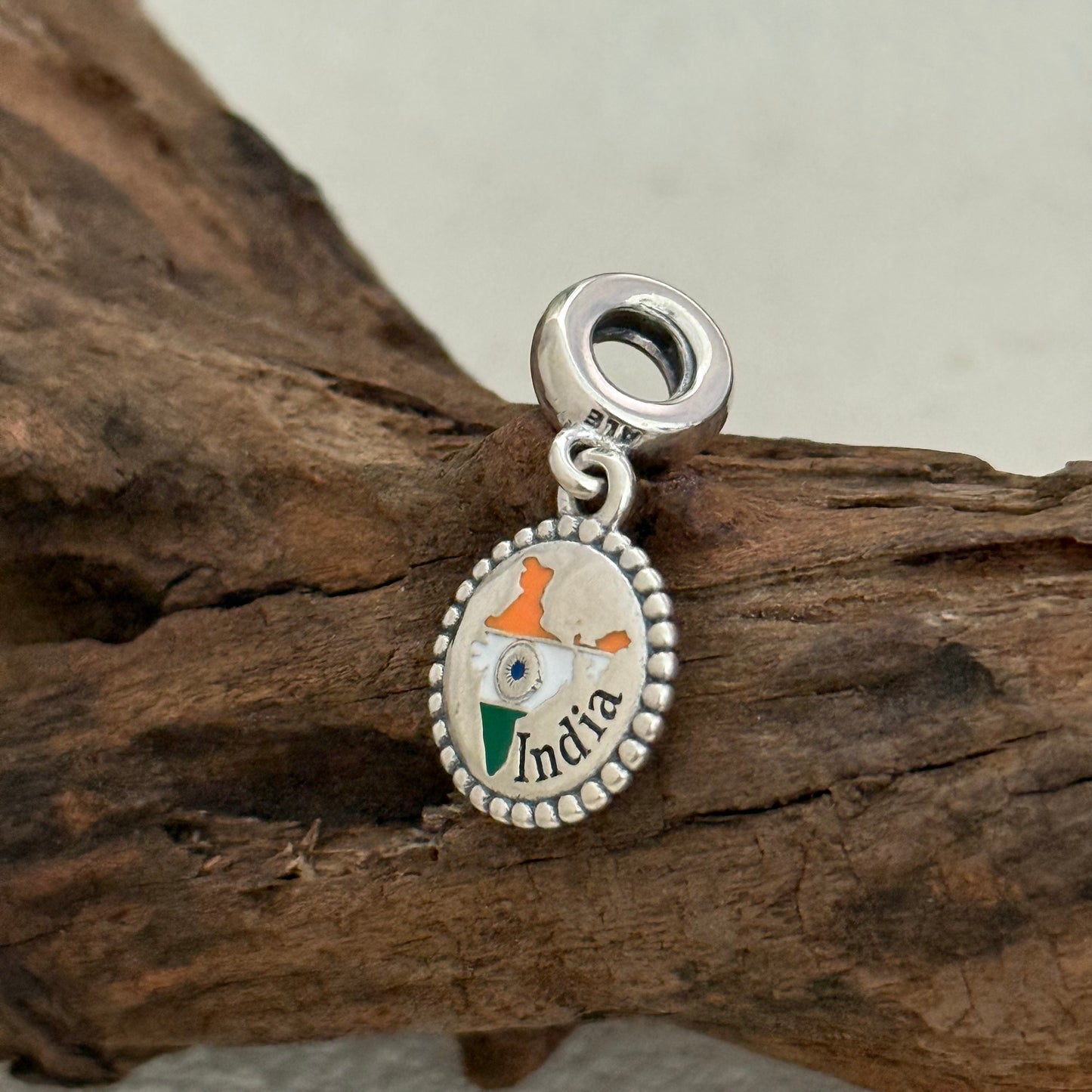 India Map Flag Exclusive Dangle Charm Pendant for Pandora Bracelet
