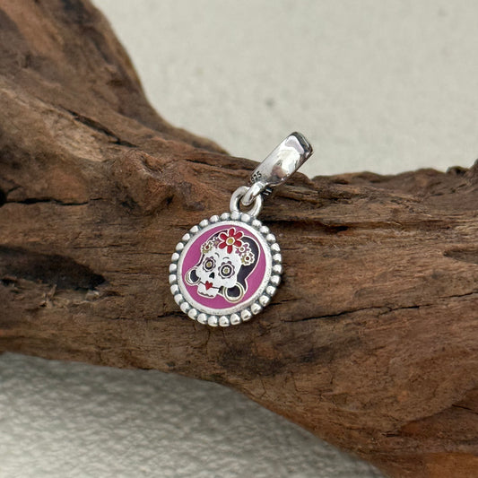 Calavera de Mujer Exclusive Dangle Charm Pendant for Pandora Bracelet