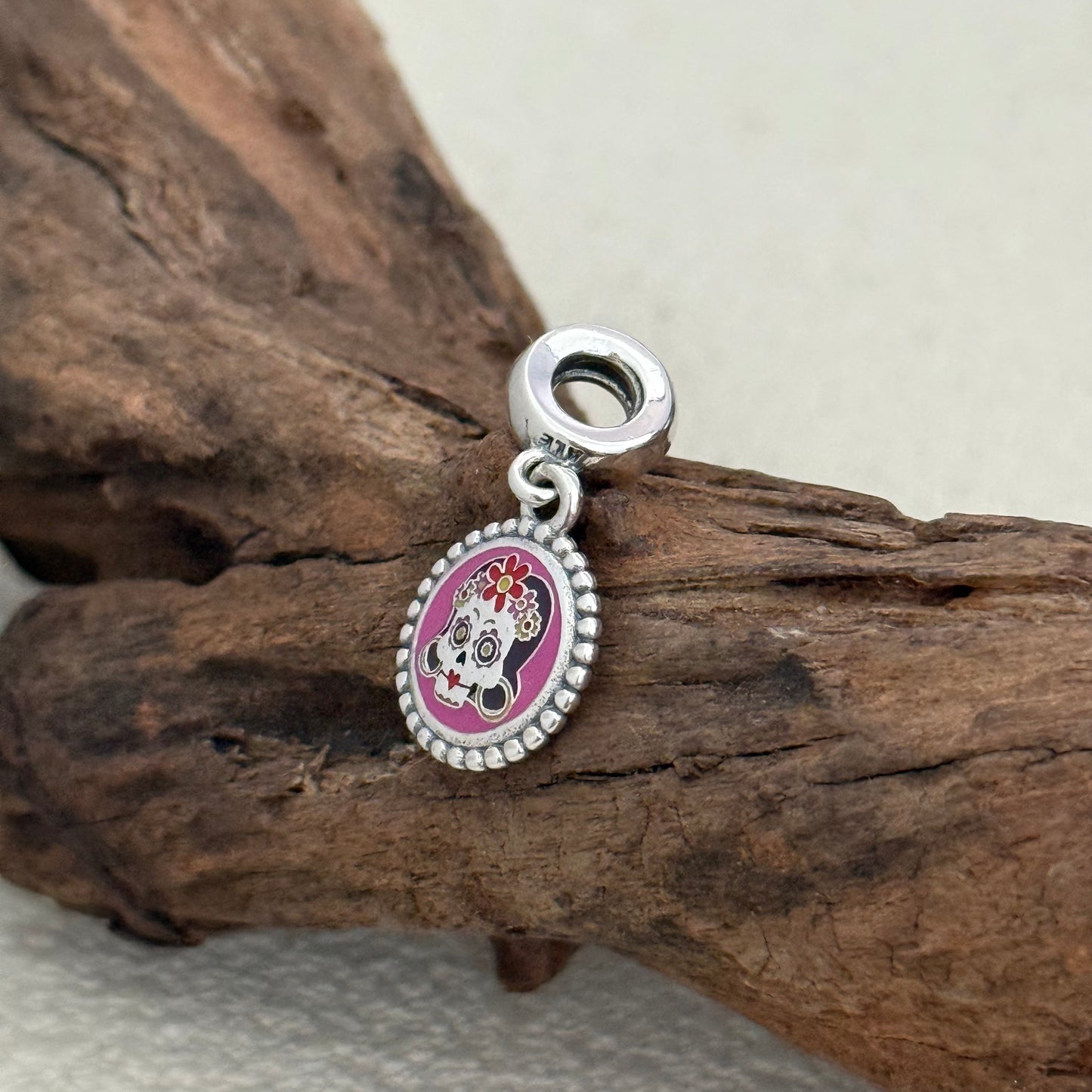 Calavera de Mujer Exclusive Dangle Charm Pendant for Pandora Bracelet