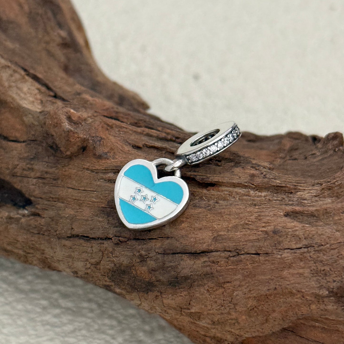 Honduras Flag Heart Exclusive Dangle Charm Pendant for Pandora Bracelet