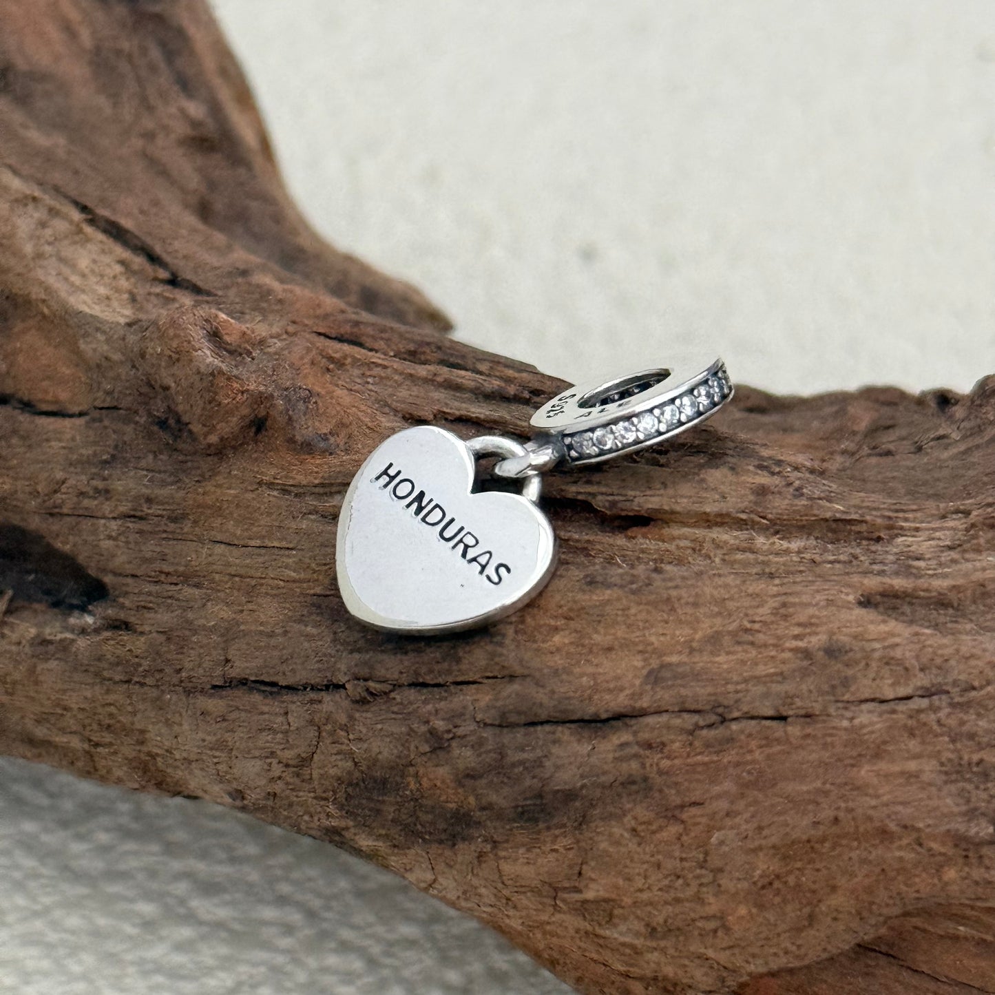 Honduras Flag Heart Exclusive Dangle Charm Pendant for Pandora Bracelet