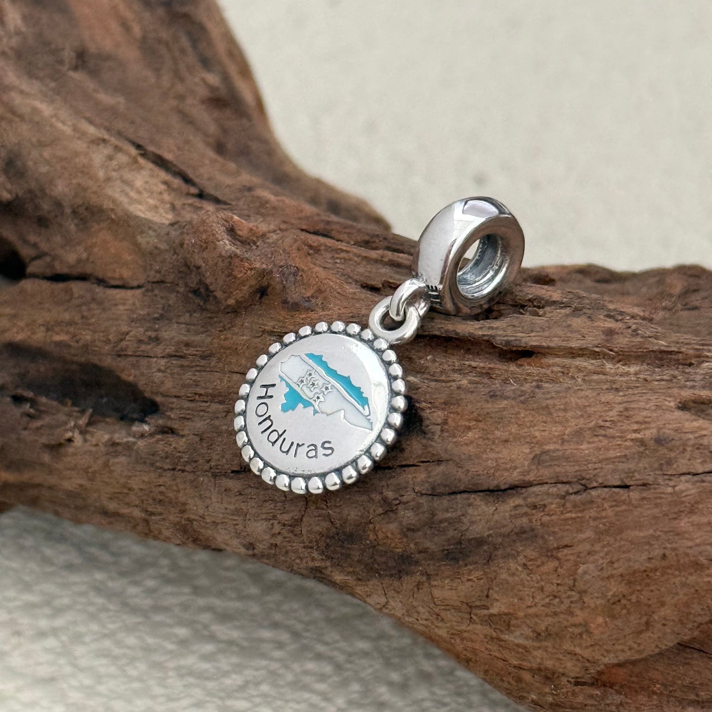 Honduras Map Exclusive Dangle Charm Pendant for Pandora Bracelet