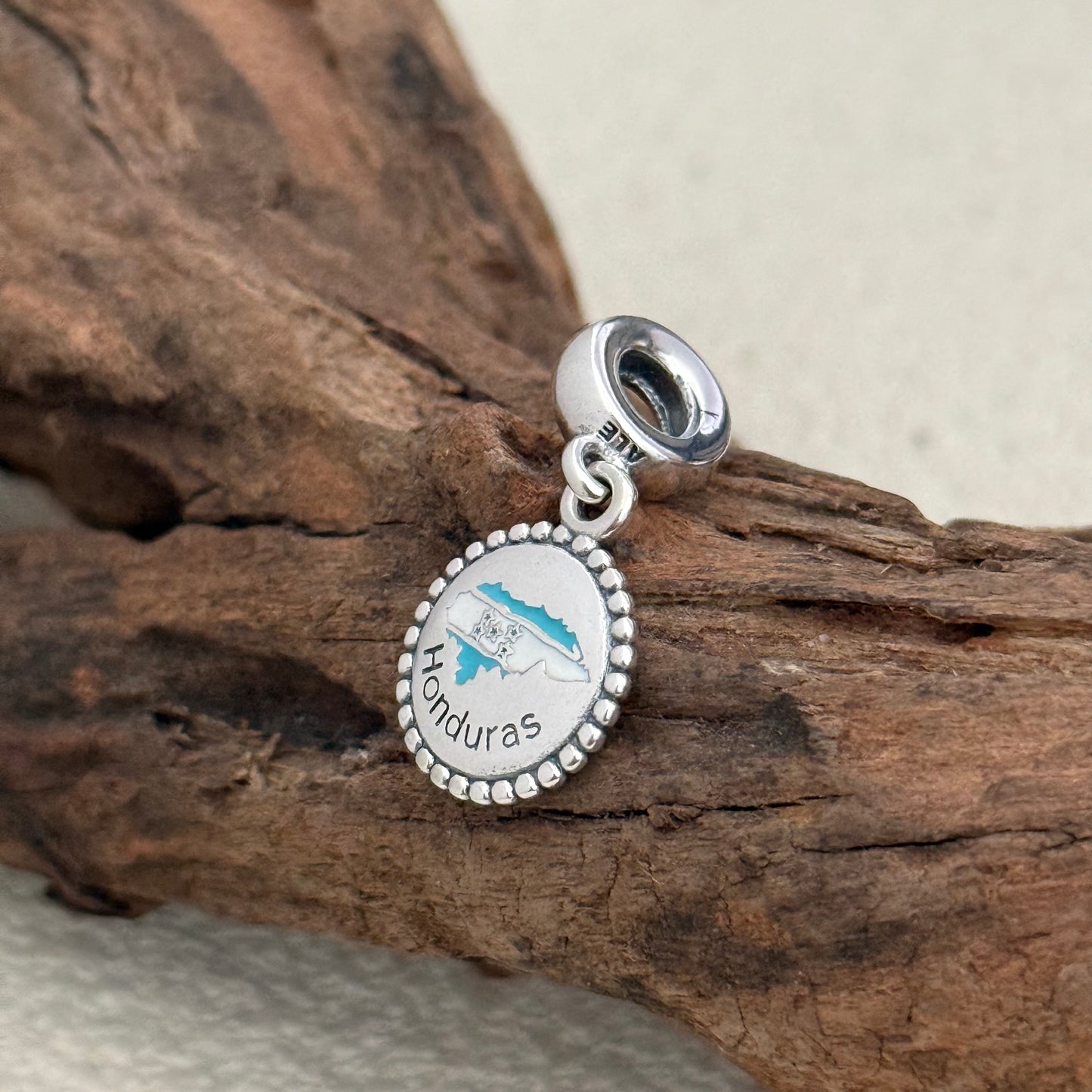 Honduras Map Exclusive Dangle Charm Pendant for Pandora Bracelet