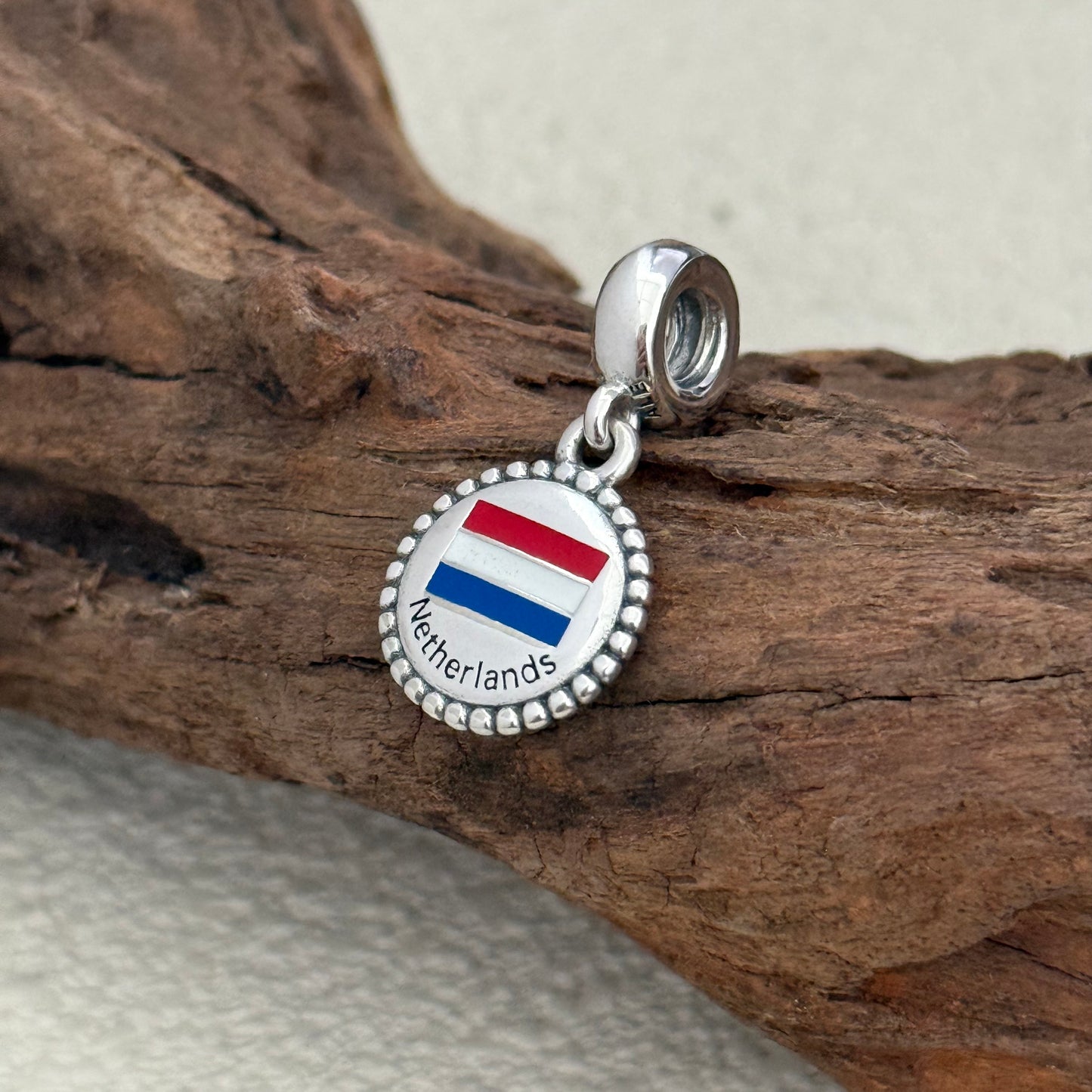 Netherlands Flag Exclusive Dangle Charm Pendant for Pandora Bracelet