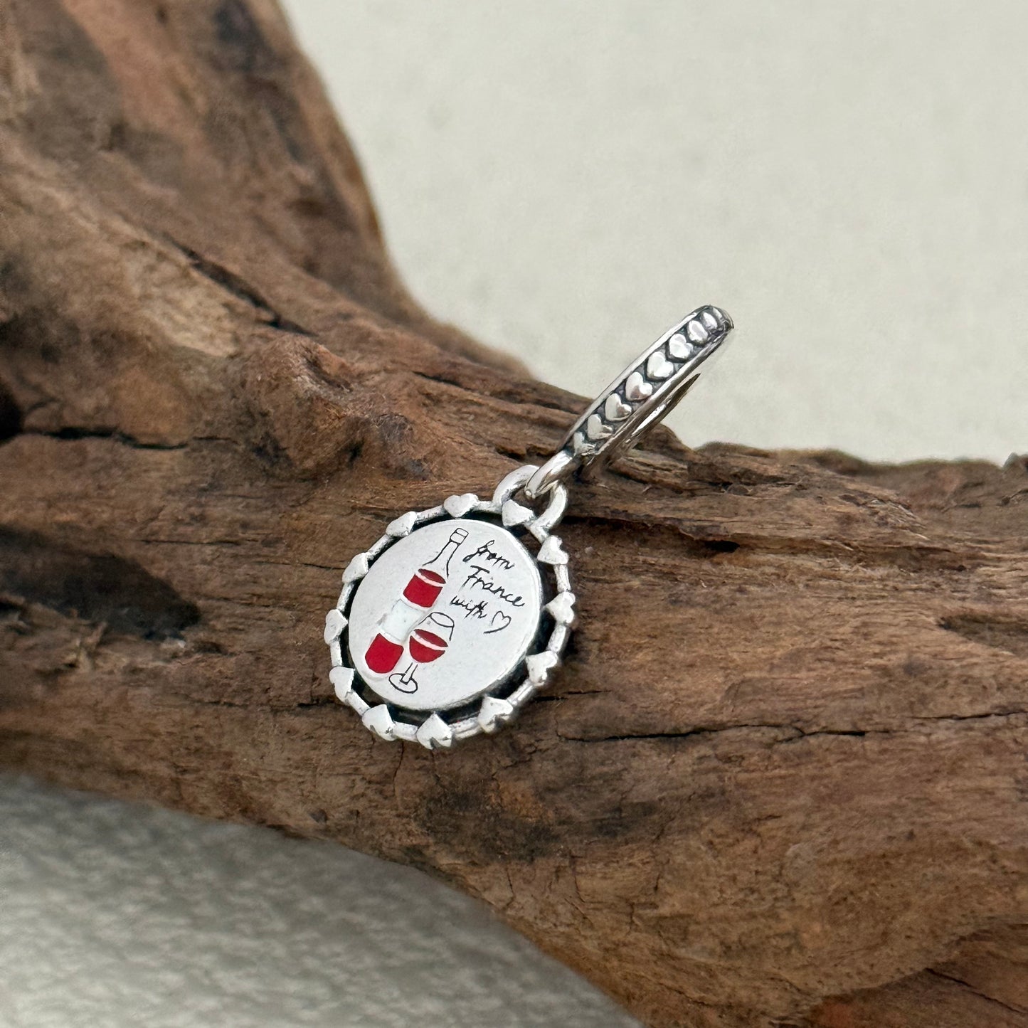 France Wine Exclusive Dangle Charm Pendant for Pandora Bracelet
