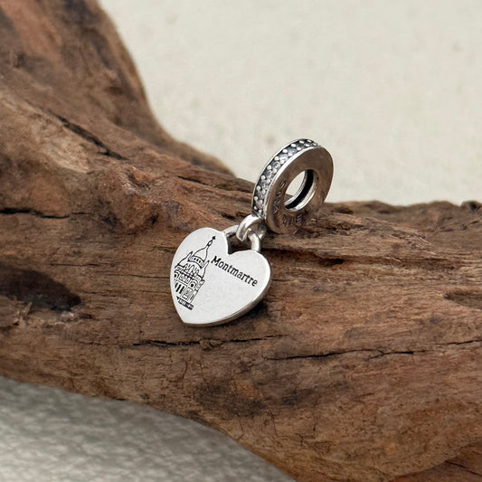 Montmartre Heart Exclusive Dangle Charm Pendant for Pandora Bracelet