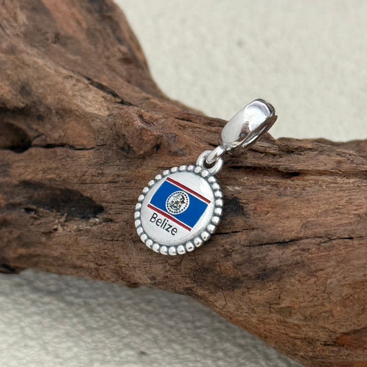 Belize Flag Exclusive Dangle Charm for Pandora Bracelet