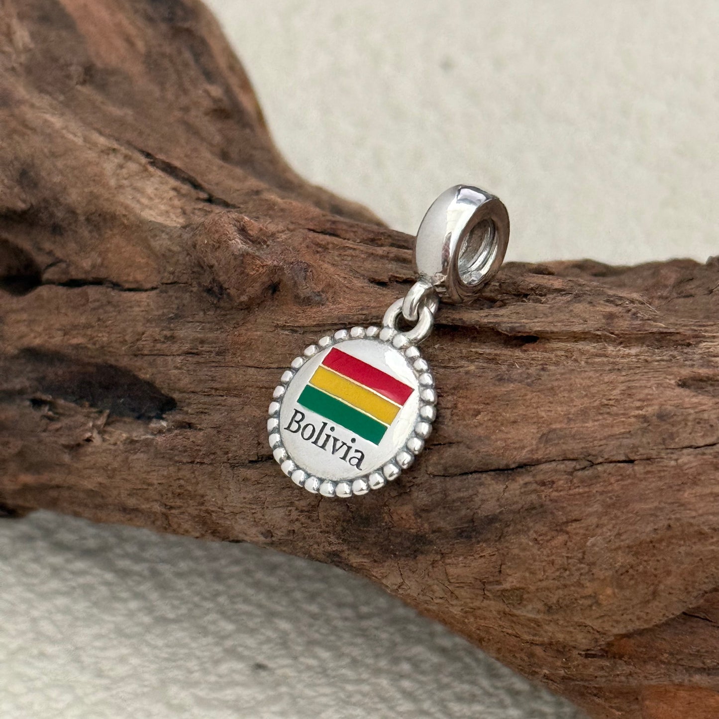 Bolivia Flag Exclusive Dangle Charm Pendant for Pandora Bracelet