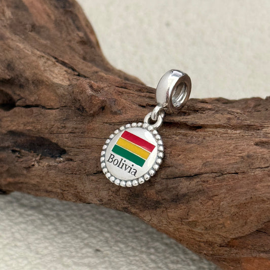 Bolivia Flag Exclusive Dangle Charm Pendant for Pandora Bracelet