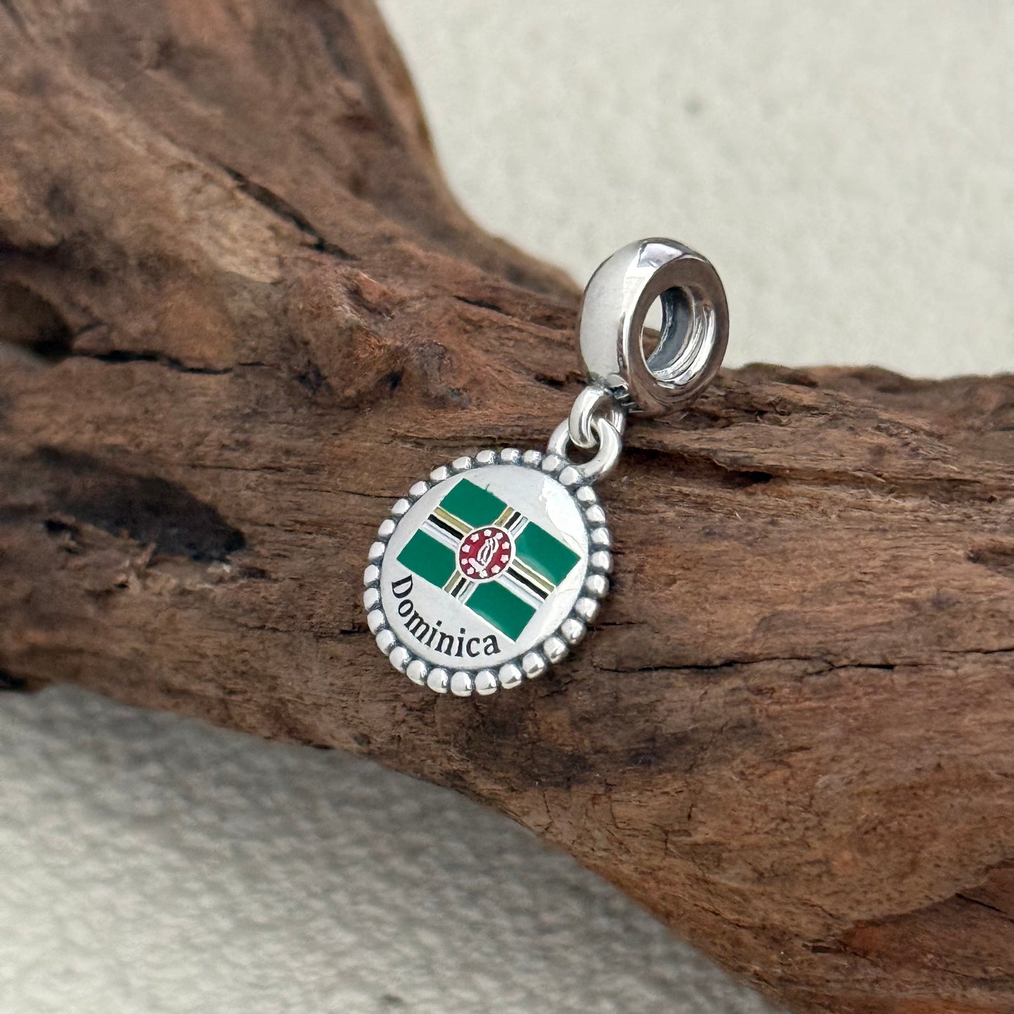 Dominica Flag Exclusive Dangle Charm for Pandora Bracelet