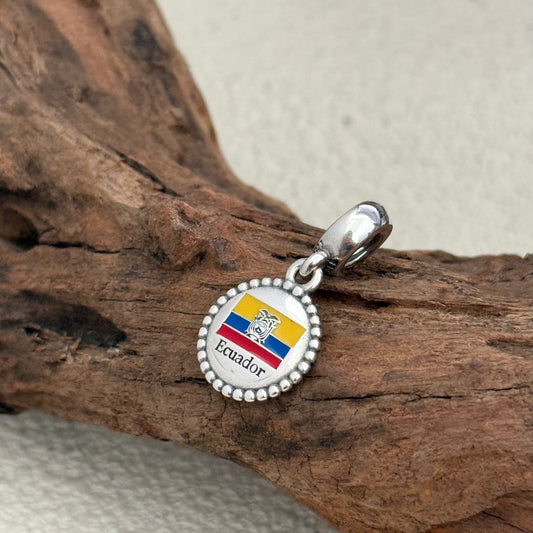 Ecuador Flag Exclusive Dangle Charm Pendant for Pandora Bracelet