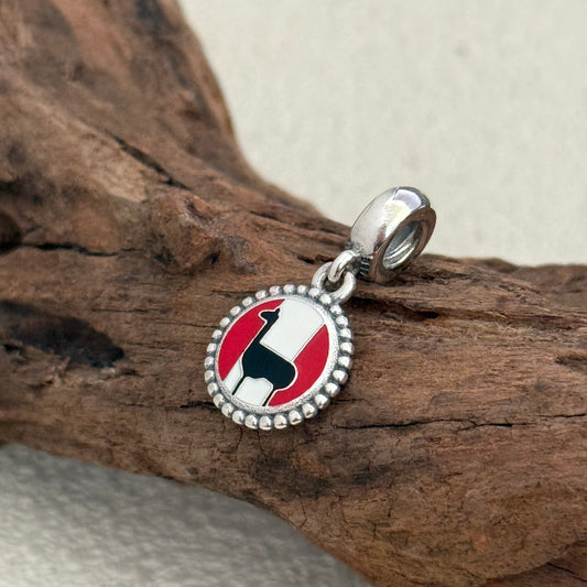 Engraving Llama Peru Exclusive Dangle Charm Pendant for Pandora Bracelet