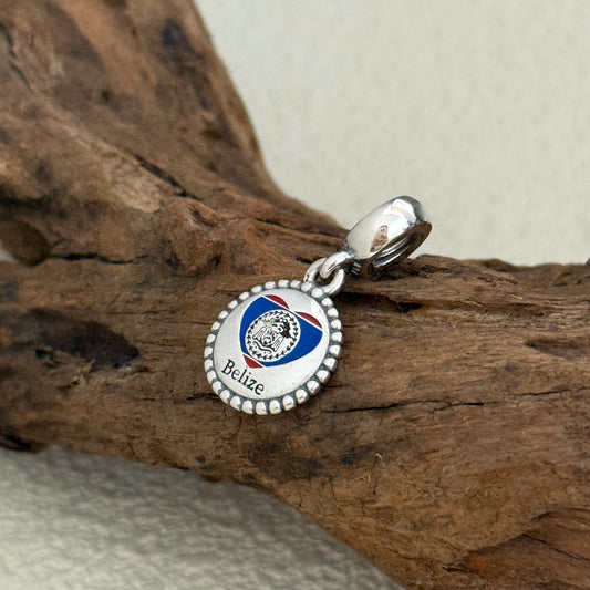 Belize Heart Flag Exclusive Dangle Charm for Pandora Bracelet