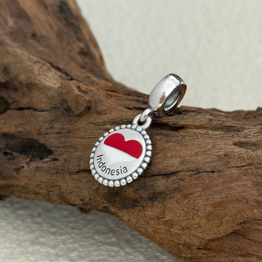 Indonesia Heart Exclusive Dangle Charm for Pandora Bracelet