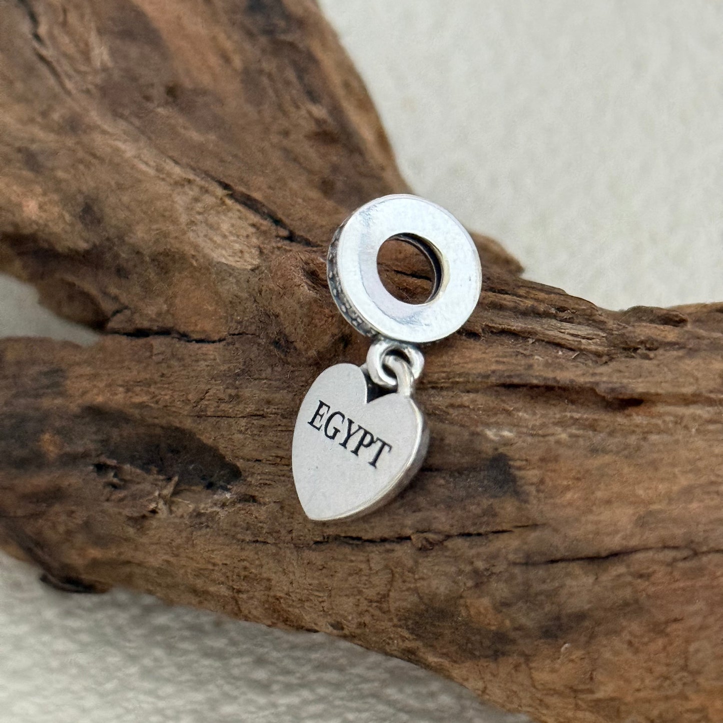 Egypt Flag Exclusive Heart Dangle Charm for Pandora Bracelet