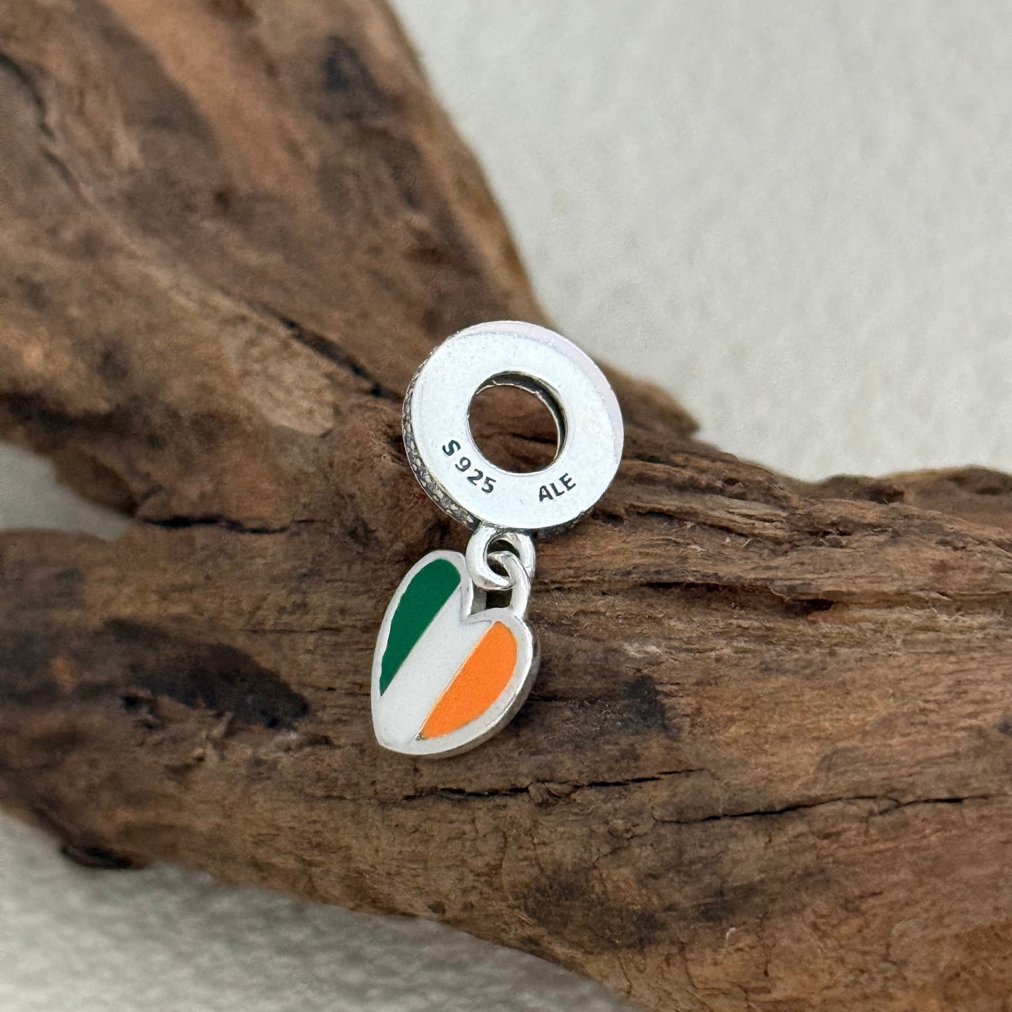 Ireland Flag Exclusive Heart Dangle Charm for Pandora Bracelet
