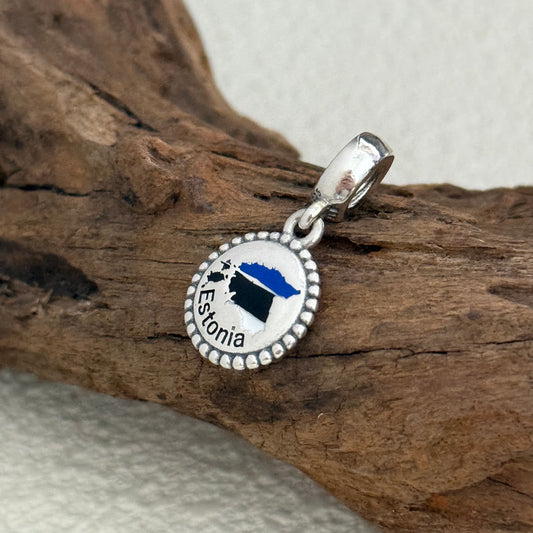 Estonia Map Exclusive Dangle Charm for Pandora Bracelet