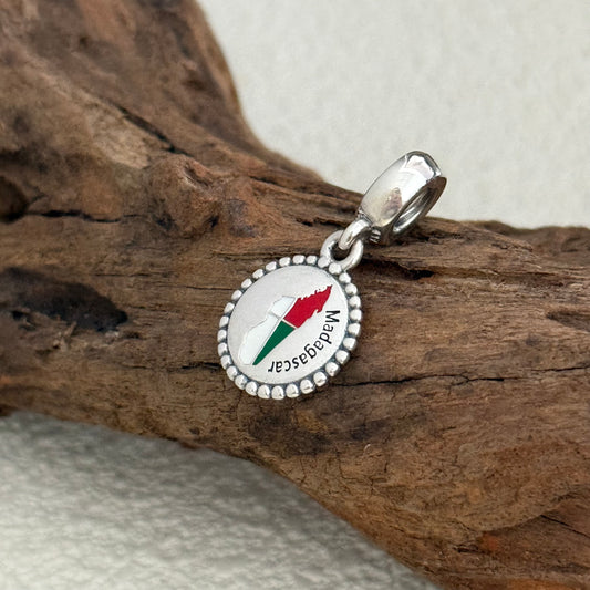 Madagascar Map Exclusive Dangle Charm for Pandora Bracelet