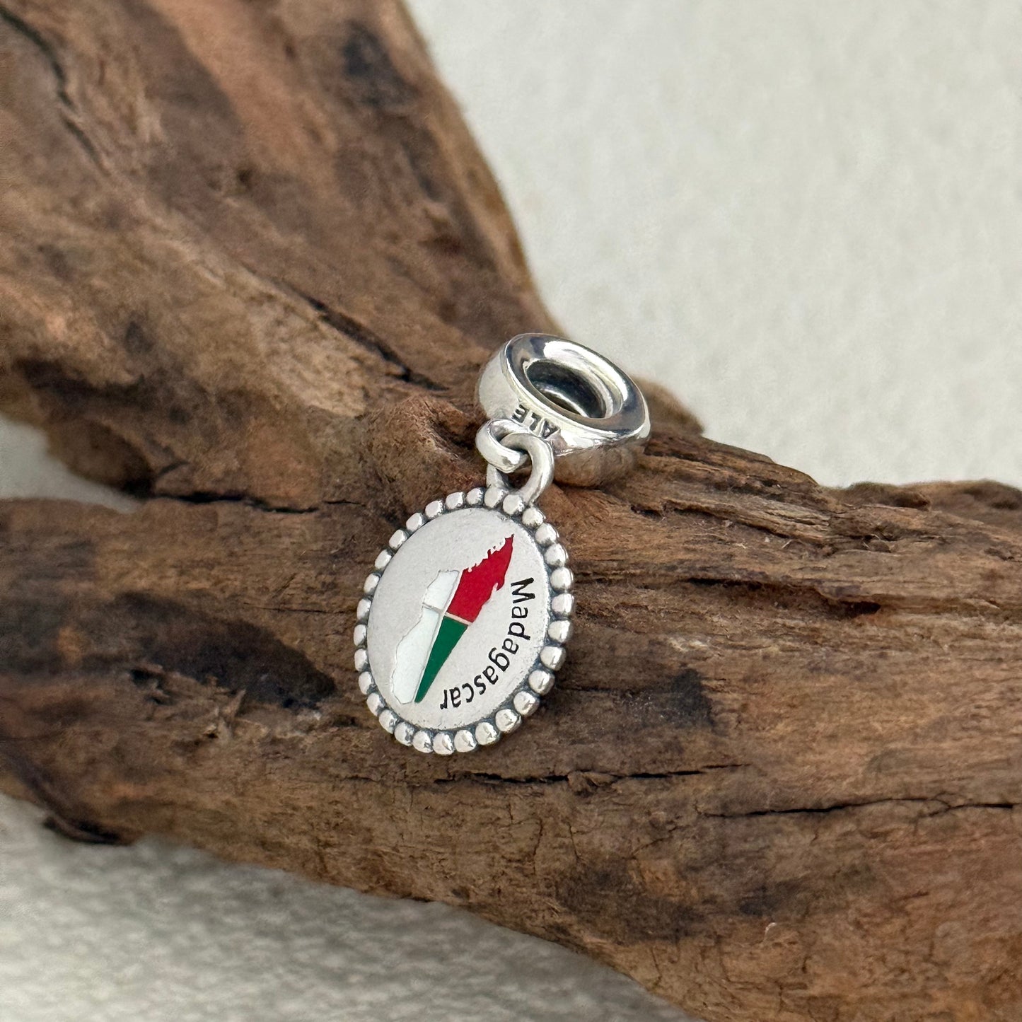 Madagascar Map Exclusive Dangle Charm for Pandora Bracelet