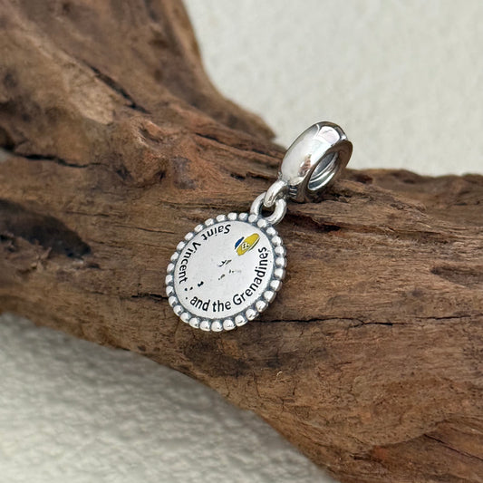 Saint Vincent and the Grenadines Map Exclusive Dangle Charm for Pandora Bracelet