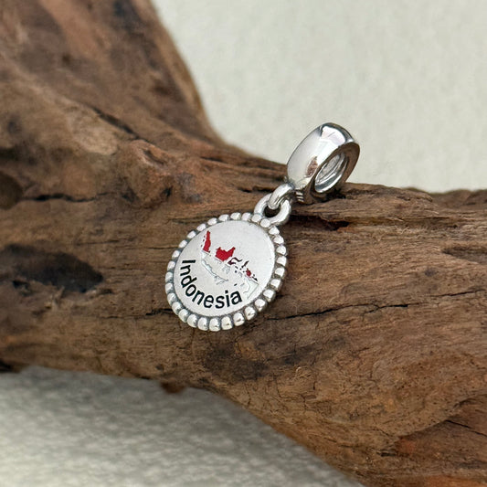 Indonesia Map Exclusive Dangle Charm for Pandora Bracelet