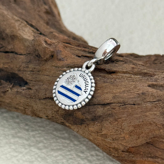 Uruguay Map Exclusive Dangle Charm for Pandora Bracelet