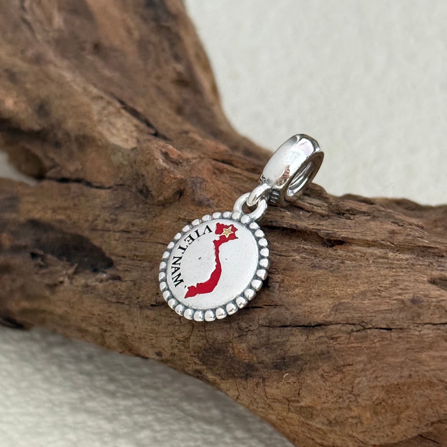 VIETNAM Map Exclusive Dangle Charm for Pandora Bracelet