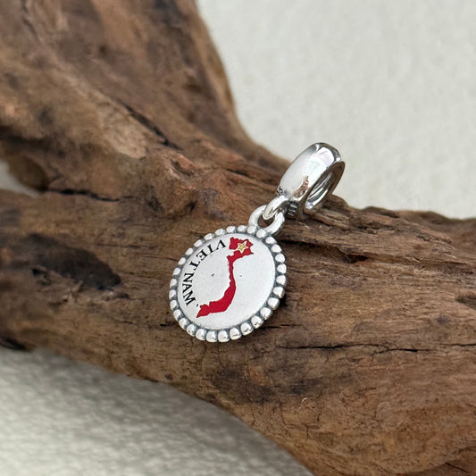 VIETNAM Map Exclusive Dangle Charm for Pandora Bracelet