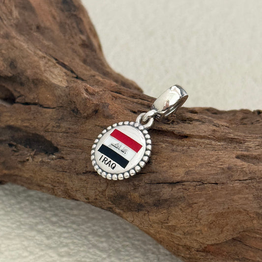 IRAQ Flag Exclusive Dangle Charm for Pandora Bracelet