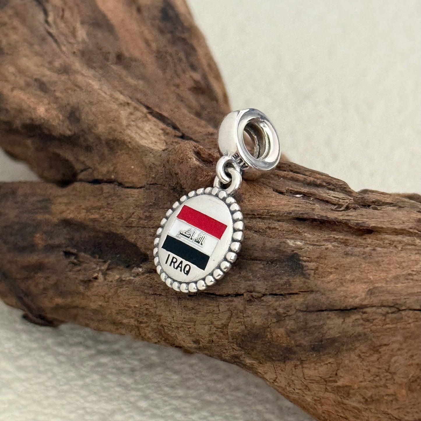 IRAQ Flag Exclusive Dangle Charm for Pandora Bracelet