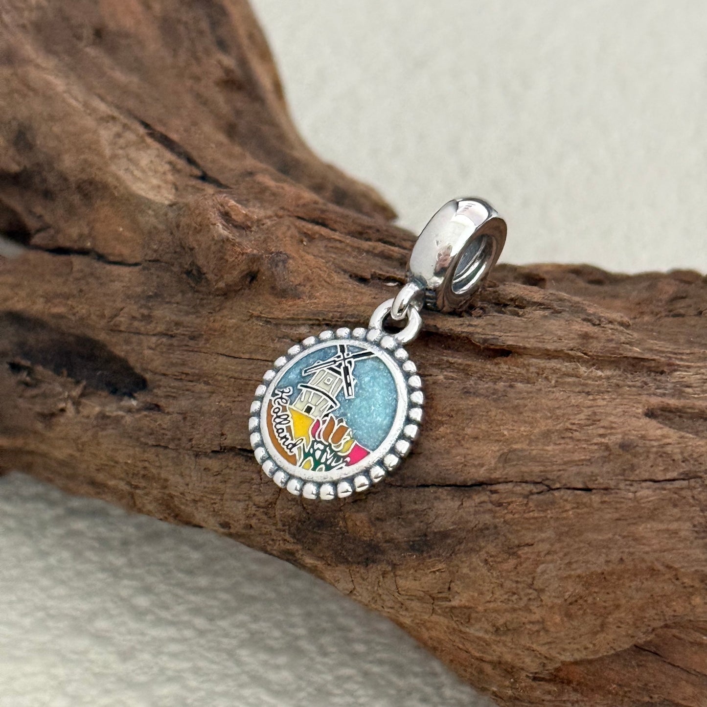 Holland Windmill Tulip Exclusive Dangle Charm for Pandora Bracelet