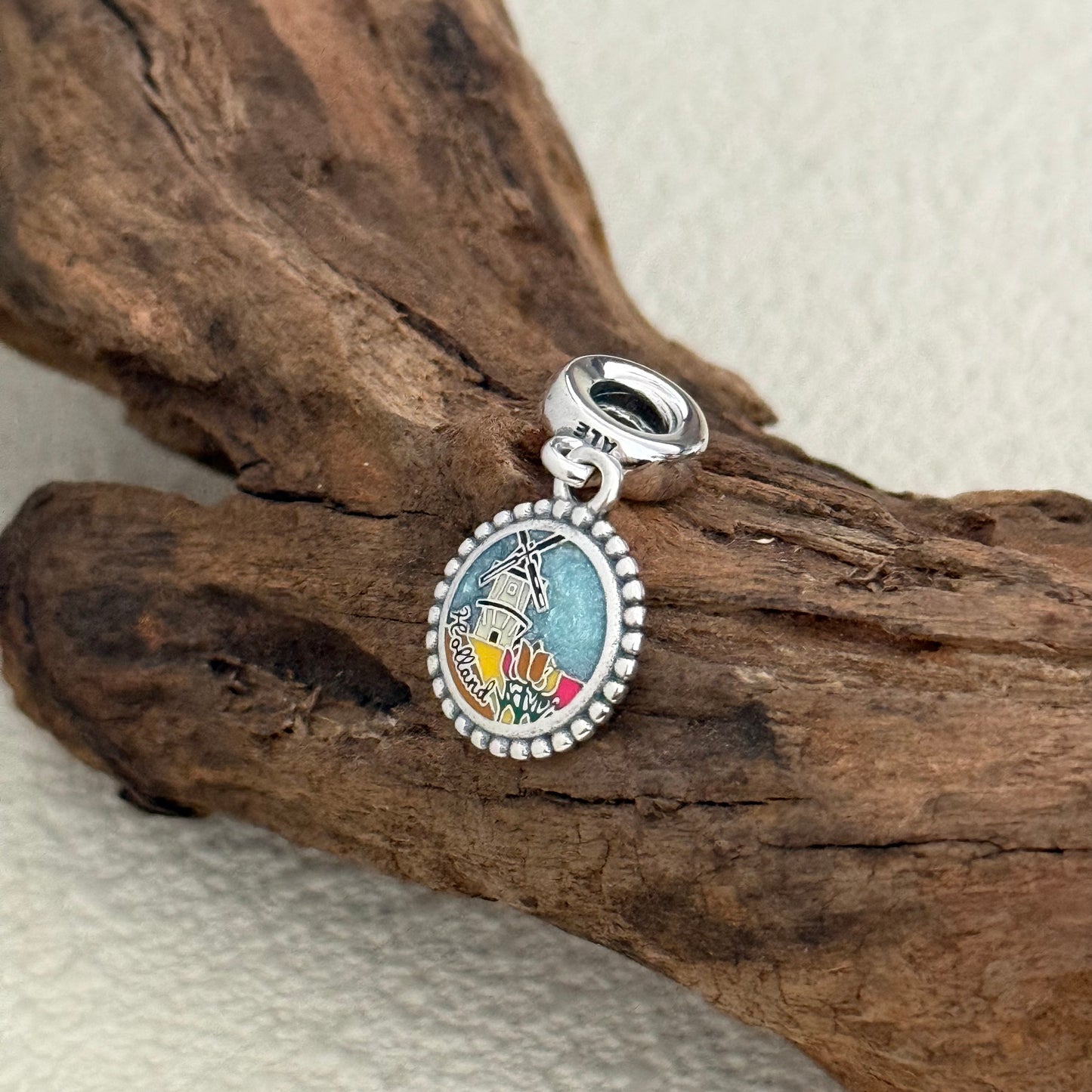 Holland Windmill Tulip Exclusive Dangle Charm for Pandora Bracelet