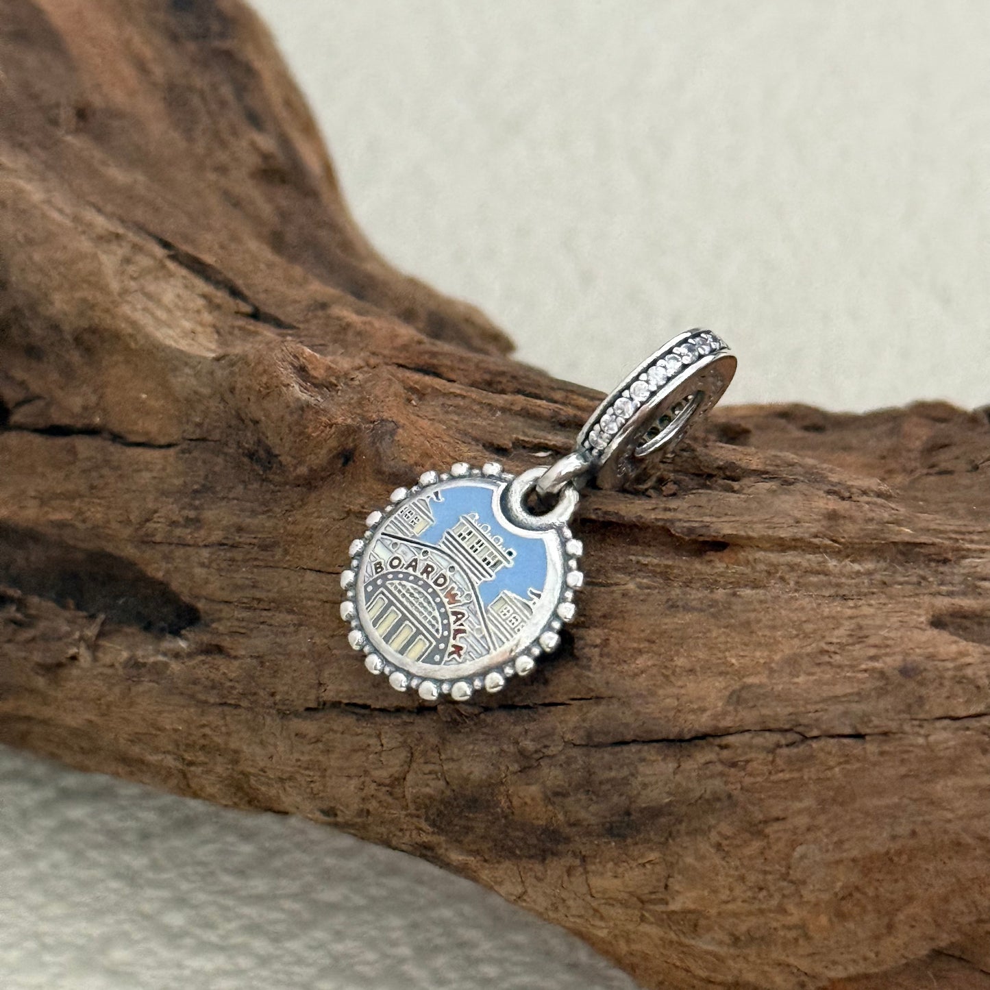 Boardwalk Exclusive Dangle 925 Sterling Silver Charm for Pandora Bracelet