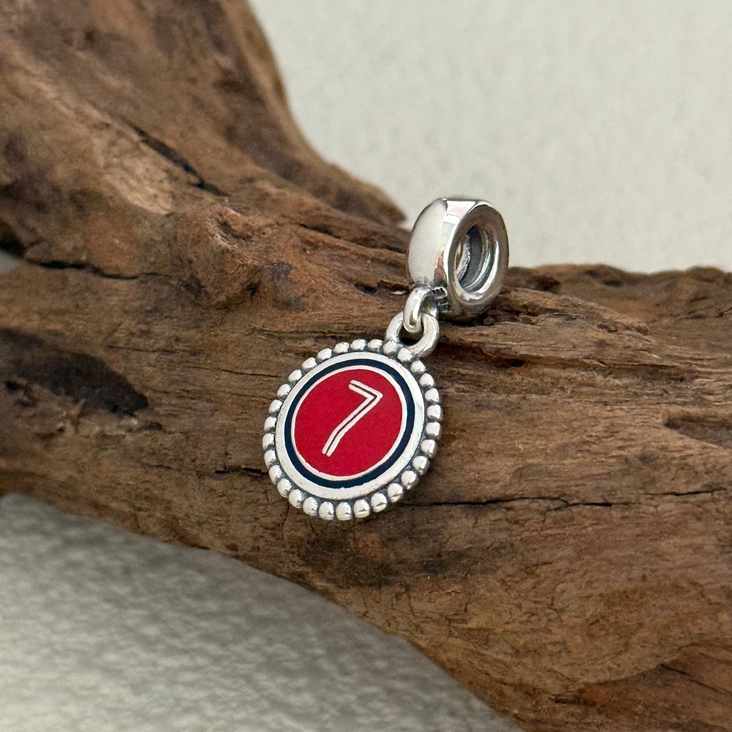 NO.7 Exclusive Dangle 925 Sterling Silver Charm for Pandora Bracelet