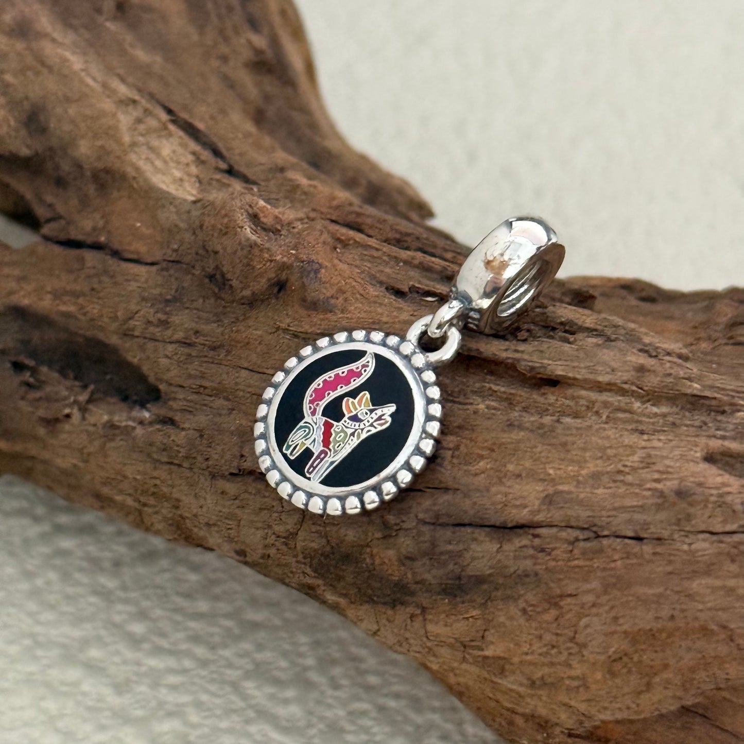 Colorful Fox Exclusive Dangle 925 Sterling Silver Charm for Pandora Bracelet