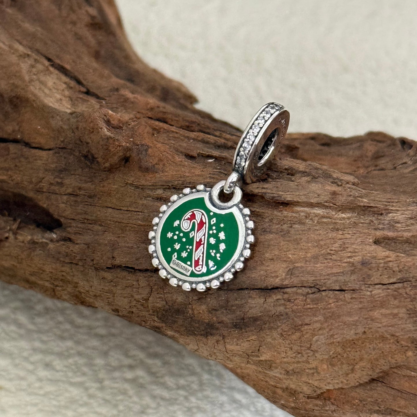 Christmas Gingerbread Candy Cane Exclusive Dangle 925 Sterling Silver Charm for Pandora Bracelet
