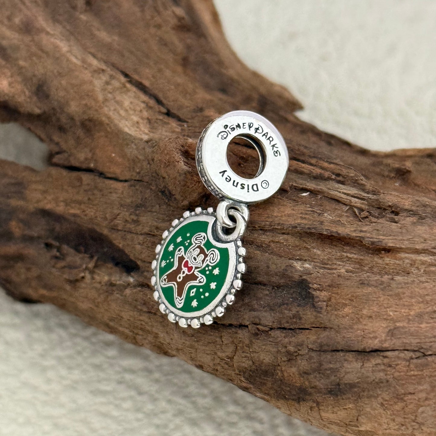 Christmas Gingerbread Candy Cane Exclusive Dangle 925 Sterling Silver Charm for Pandora Bracelet