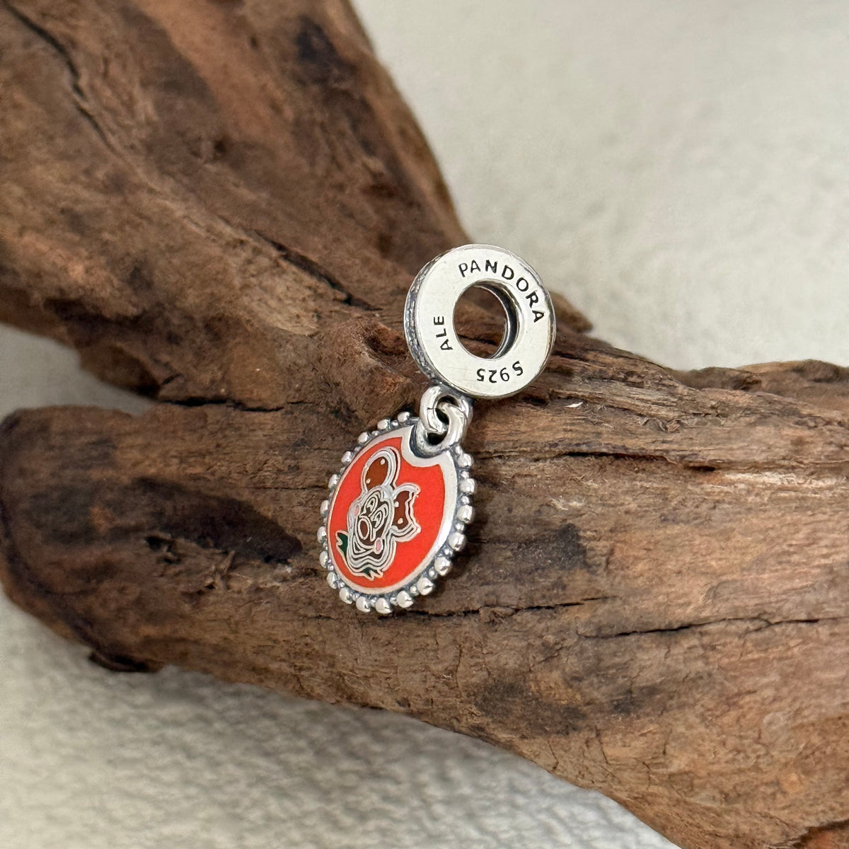 Mickey Gingerbread Exclusive Dangle 925 Sterling Silver Charm for Pandora Bracelet