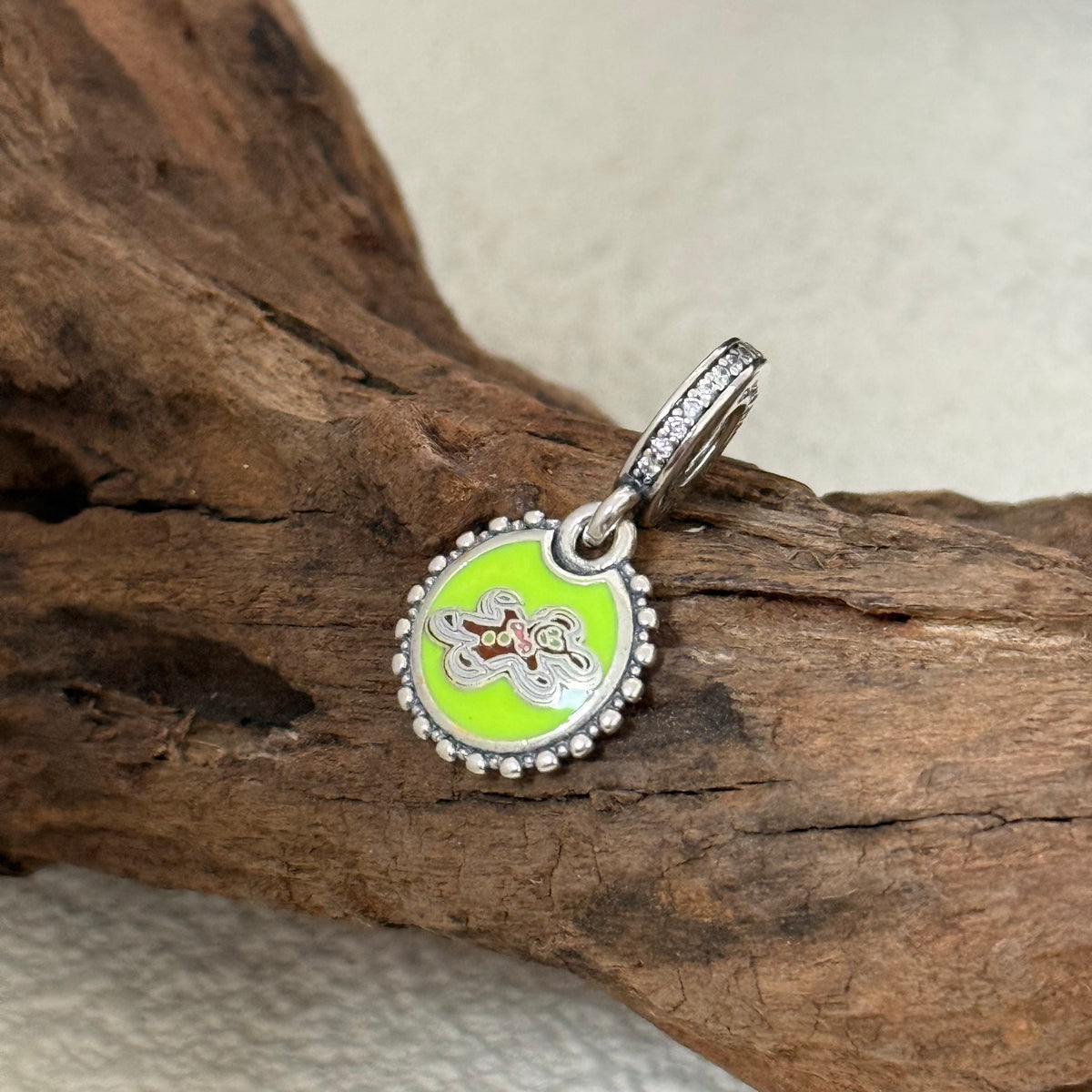 Mickey Gingerbread Exclusive Dangle 925 Sterling Silver Charm for Pandora Bracelet