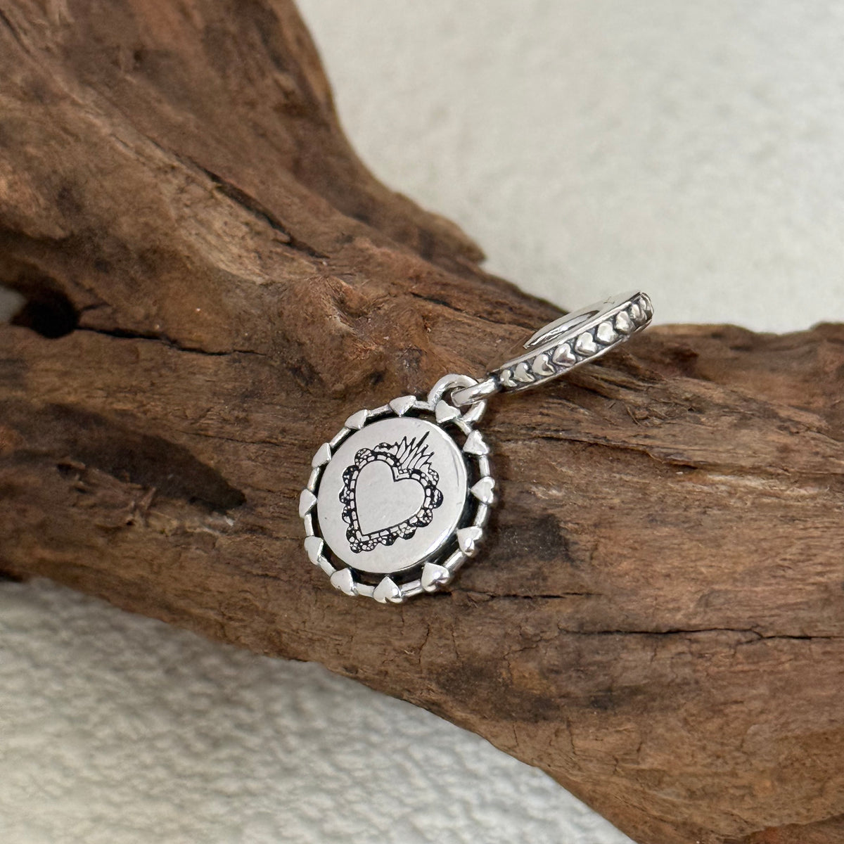 PEACE & LOVE Exclusive Dangle 925 Sterling Silver Charm for Pandora Bracelet