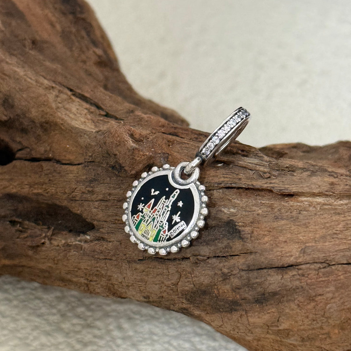 Sorcerer Mickey Disney Castle Exclusive Dangle 925 Sterling Silver Charm for Pandora Bracelet